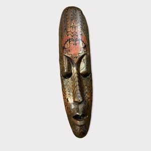 Large African tribal mask decoration wall hanging hand carved
